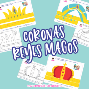 Corona reyes magos - material de recorte