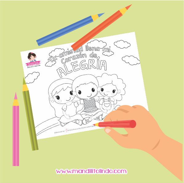 Material didáctico - dibujo amistad