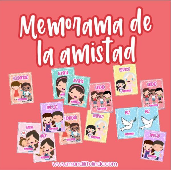 Material didáctico - memorama de la amistad