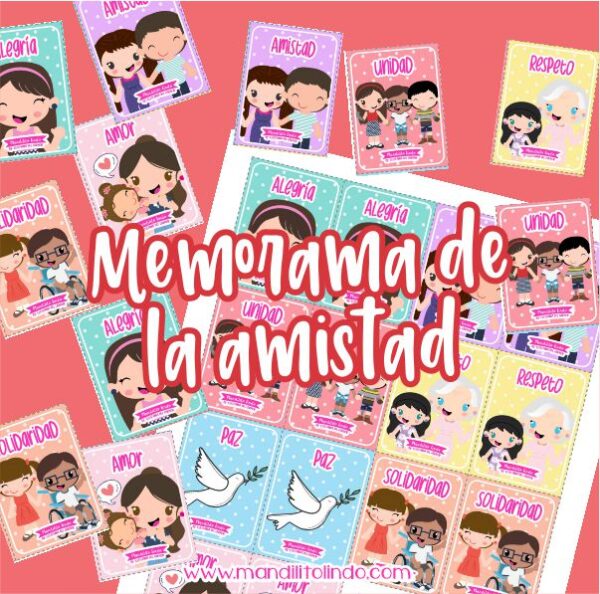 Material didáctico - memorama de la amistad