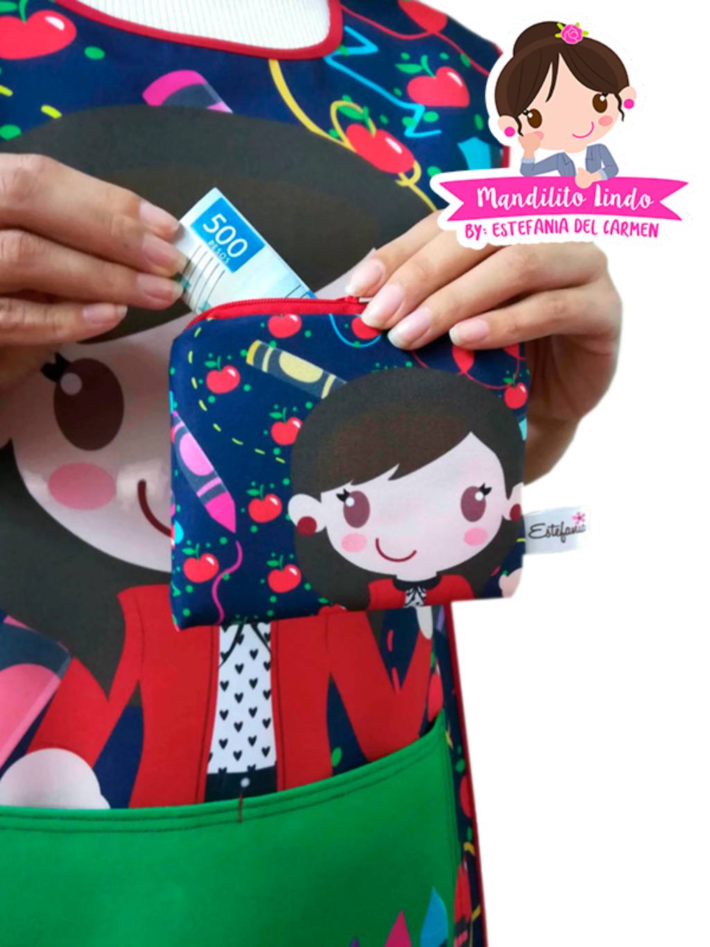 Monedero - Manzanas y crayones