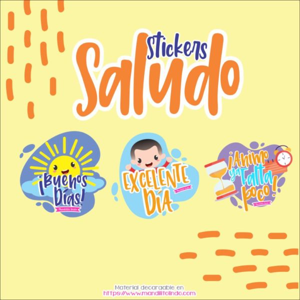 Stickers - Saludo para alumnitos
