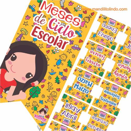 Material didáctico - Meses de ciclo escolar