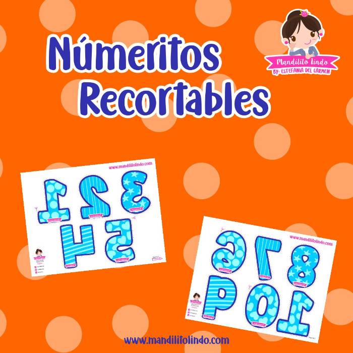 Material clase preescolar en línea - números