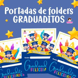 Diseños portadas para carpeta de Graduaditos