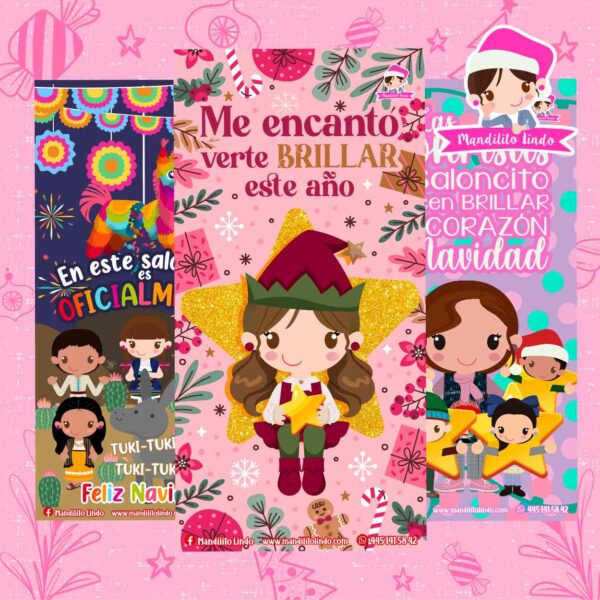 Friso para puerta: Me encantó verte brillar este año- descárgalo en PDF e imprime en lona para decorar tu puerta - Image 2