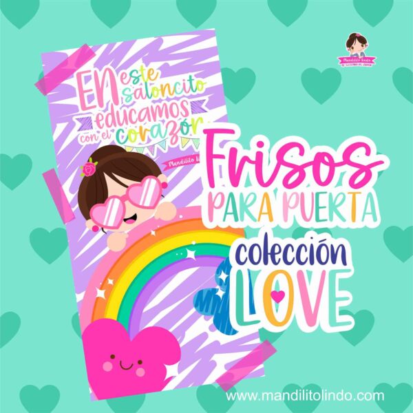 Frisos para puerta: 4 diseños de San Valentín- descárgalo en PDF e imprime en lona para decorar tu puerta - Image 3